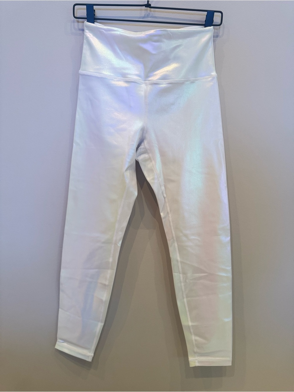 ZYIA Iridescent White High-Rise Leggings